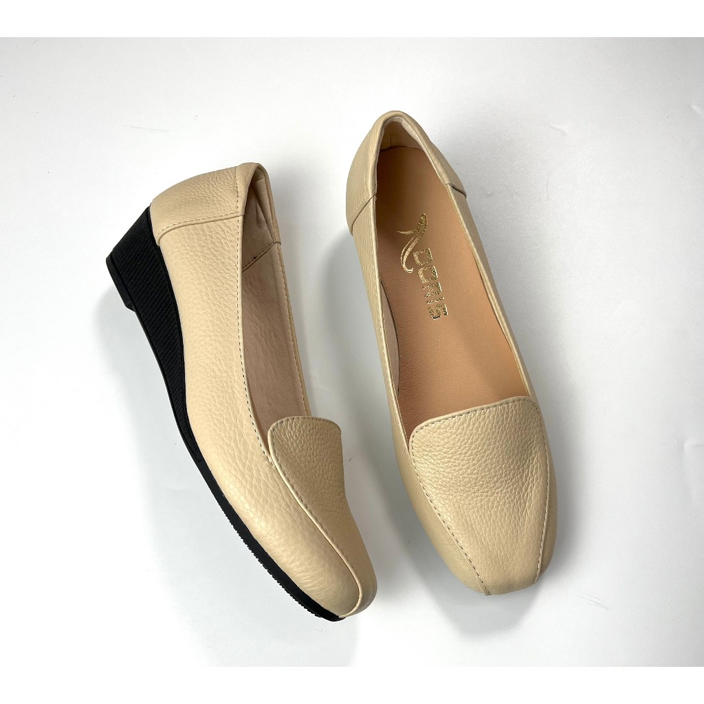 Giày Búp Bê Đế Xuồng da thật 3cm mũi vuông  DN305- FORM CHUẨN.