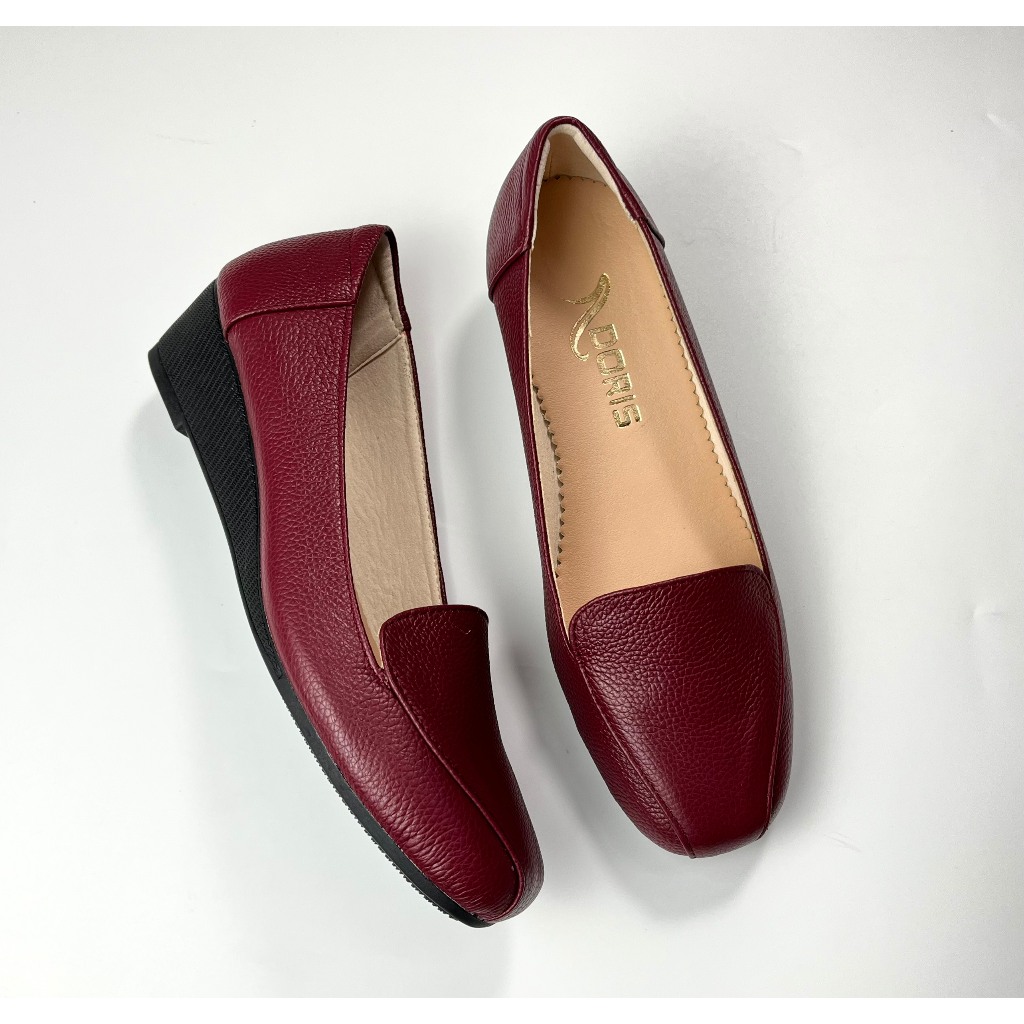 Giày Búp Bê Đế Xuồng da thật 3cm mũi vuông  DN305- FORM CHUẨN.