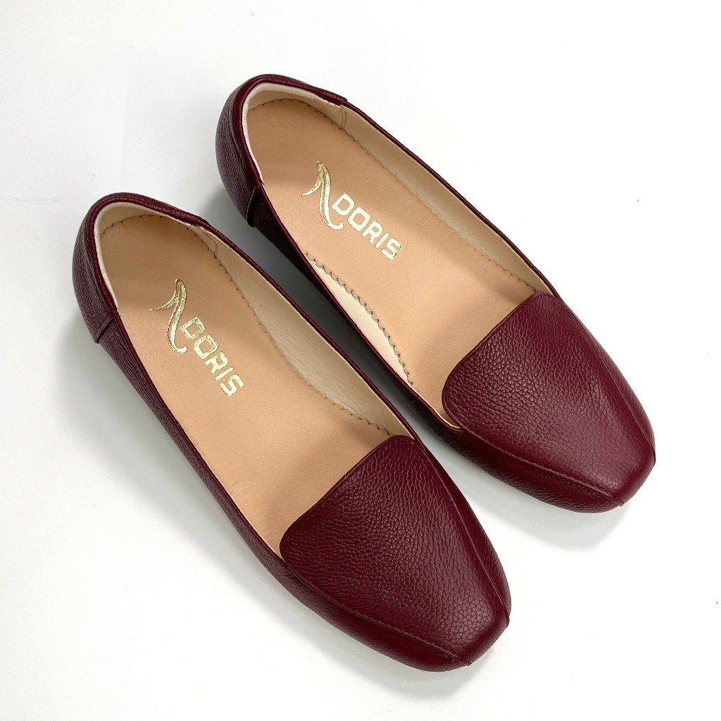 Giày Búp Bê Đế Xuồng da thật 3cm mũi vuông  DN305- FORM CHUẨN.