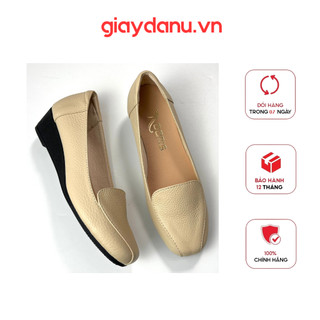 Giày búp bê đế xuồng da thật 3cm mũi vuông dn305- form chuẩn.