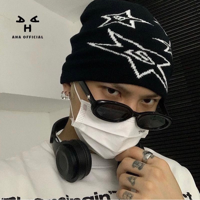 Mũ Len Dệt Kim Phong Cách hip hop Đường Phố