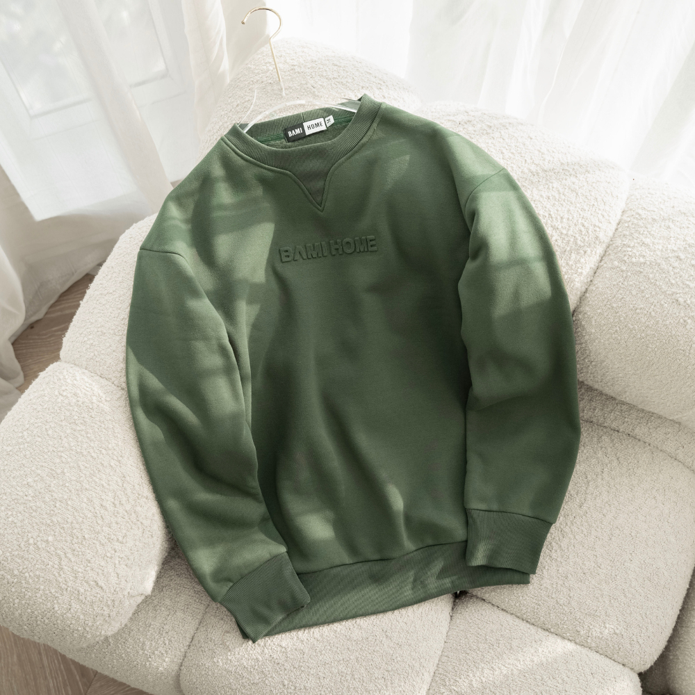 Áo Sweater Nỉ Unisex Nam Nữ BAMI HOME Dáng Rộng Big Size Thoải Mái Năng Động AST01