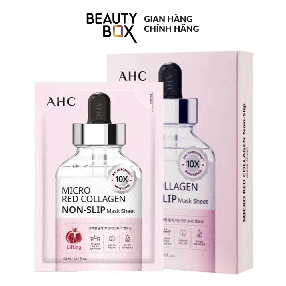 Mặt Nạ Giấy Nâng Cơ, Làm Dịu Da AHC Micro Non-Slip Mask Sheet 33ml