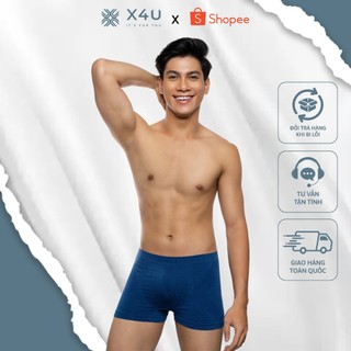 Quần lót nam boxer X4U DELUXE nhiều màu vải thun dệt kim mềm mịn, co giãn, thấm hút tốt (991)