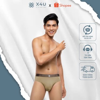 Quần lót nam tam giác Brief X4U SIGNATURE lưng phối màu nam tính chất vải Modal mềm mịn thấm hút tốt (683)