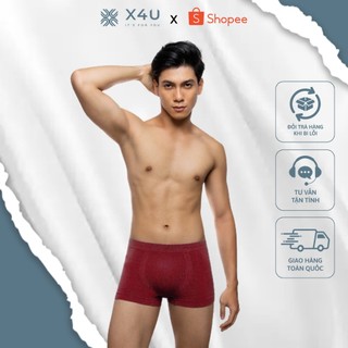 COMBO 3 Quần lót nam boxer X4U DELUXE lưng thun form ôm nam tính vải thun dệt kim mềm mịn, co giãn, thấm hút tốt (993)