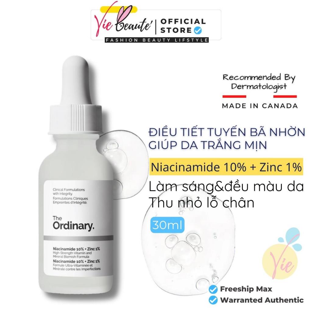 The Ordinary Niacinamide 10% + Zinc 1% - Serum The Ordinary kiềm dầu, giảm mụn