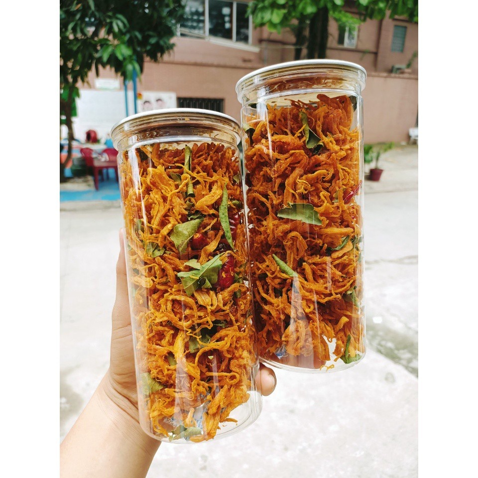 Khô gà lá chanh nhà làm, khô gà xé sợi 100% từ thịt gà tươi nguyên chất hộp 300G-KGH