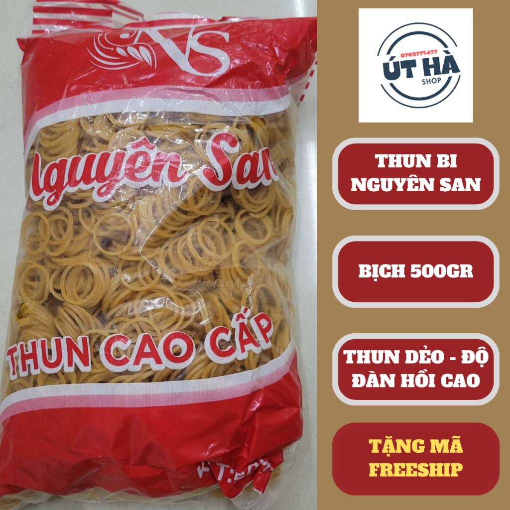 Dây thun cao su Nguyên San cao cấp dẻo dai, đàn hồi tốt khoanh nhỏ , trung, lớn