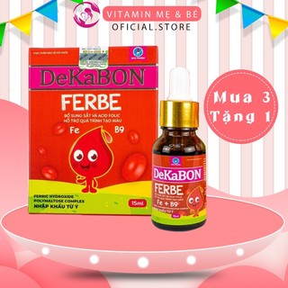 Sắt hữu cơ Dekabon FE lọ 15ml, Hỗ trợ bổ sung sắt cho cơ thể, giảm nguy cơ thiếu máu do thiếu sắt