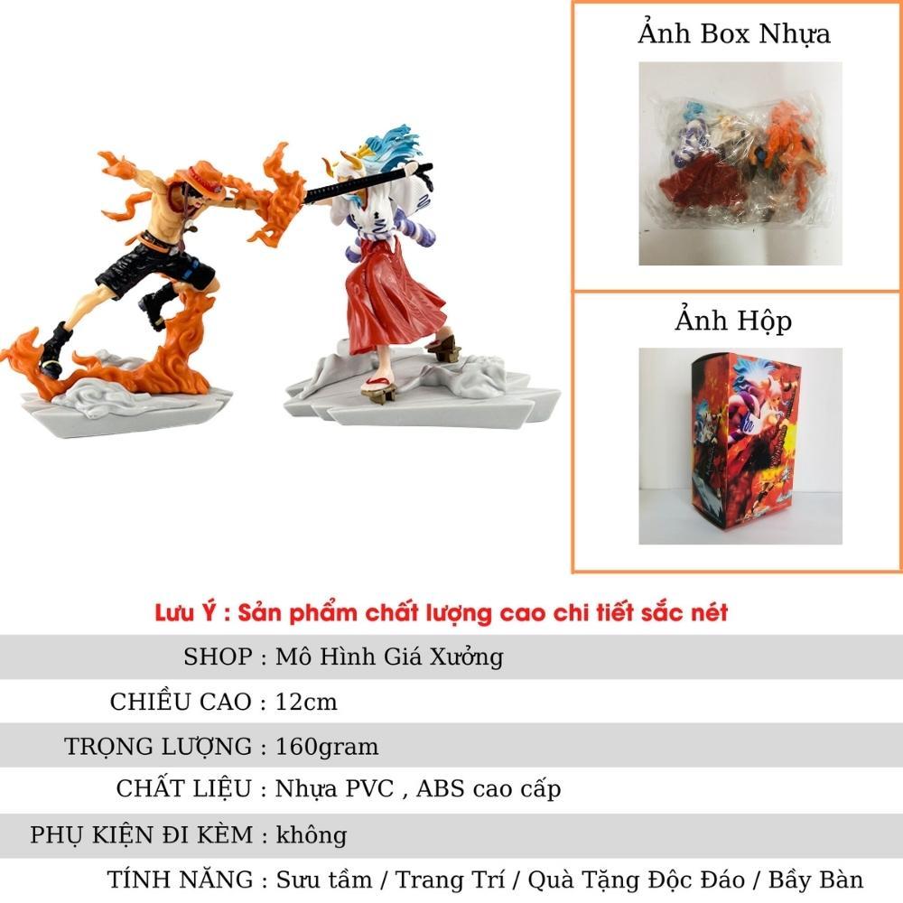 Mô Hình OnePiece ACE đại chiến Yamato - Cao 12cm - nặng 160gram - Phụ Kiện : Đế + chùy gai + lửa , Figure OnePiece