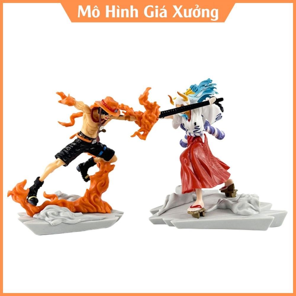 Mô Hình OnePiece ACE đại chiến Yamato - Cao 12cm - nặng 160gram - Phụ Kiện : Đế + chùy gai + lửa , Figure OnePiece