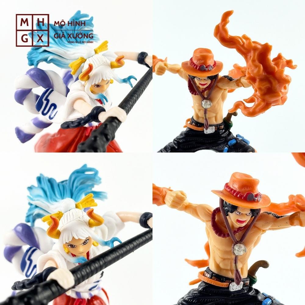 Mô Hình OnePiece ACE đại chiến Yamato - Cao 12cm - nặng 160gram - Phụ Kiện : Đế + chùy gai + lửa , Figure OnePiece