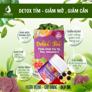 Viên Xổ Mỡ Tía Tô, Detox Tím Giảm Mỡ Bụng,Giảm Cân Hỗ Trợ Điều Chỉnh Cân Nặng