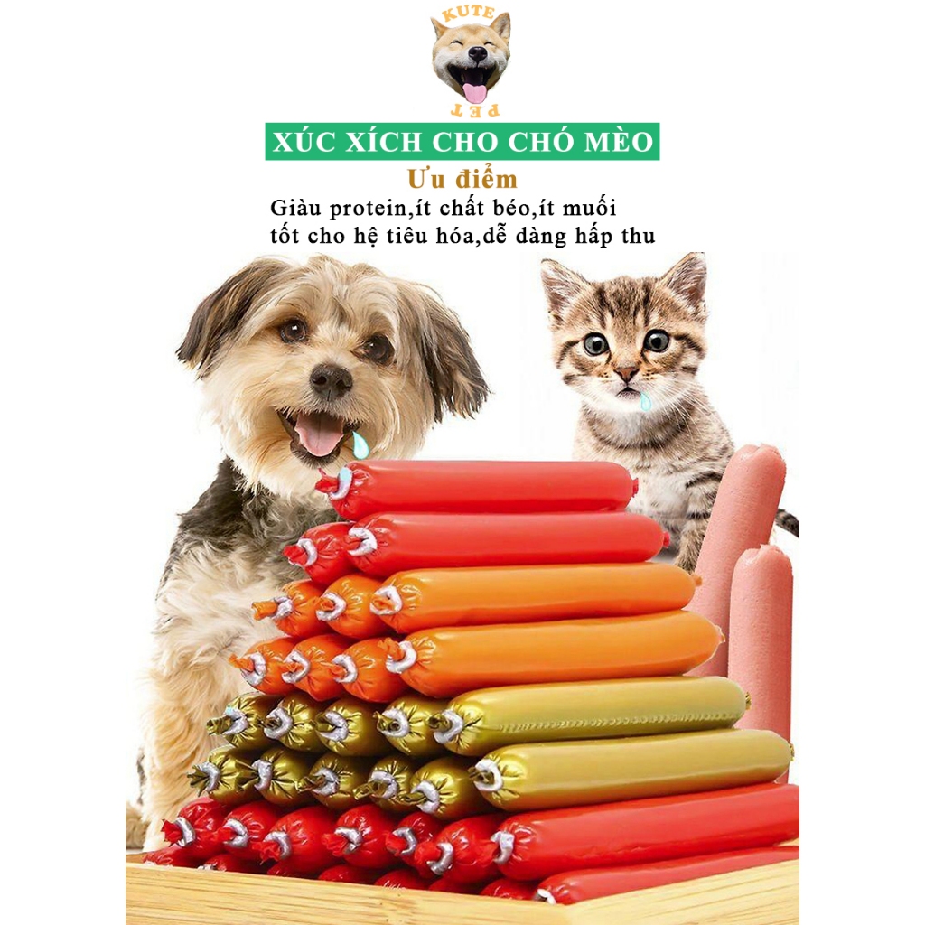 Xúc xích cao cấp cho chó mèo bổ sung dinh dưỡng