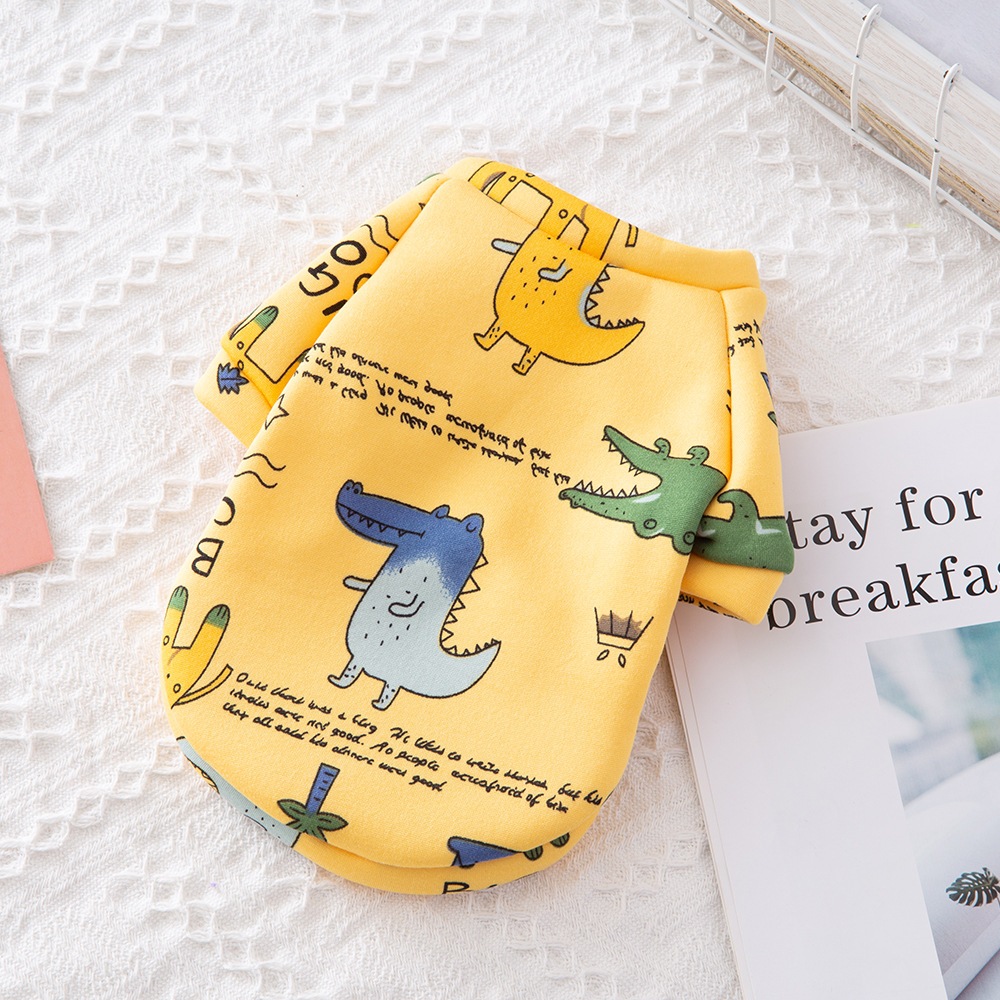 Áo Cho Chó Mèo Giữ Ấm Mùa Đông Áo Nỉ Lót Bông 2 Chân