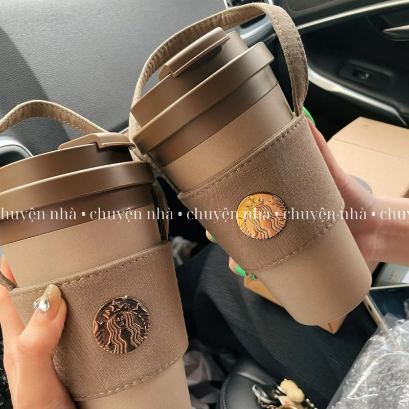 Ly Starbucks Coffee Grounds 473ml Nhựa Tái Chế