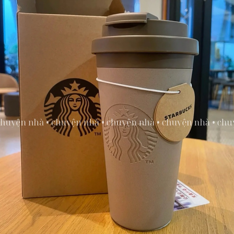 Ly Starbucks Coffee Grounds 473ml Nhựa Tái Chế