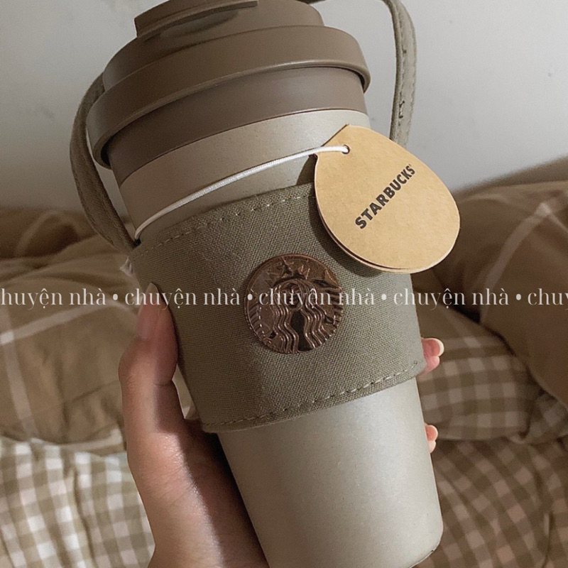 Ly Starbucks Coffee Grounds 473ml Nhựa Tái Chế