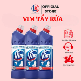COMBO 3 Nước tẩy bồn cầu Vim Xanh 450ml, vim nước tẩy nhà vệ sinh, tẩy rửa nhà tắm, nước tẩy toilet