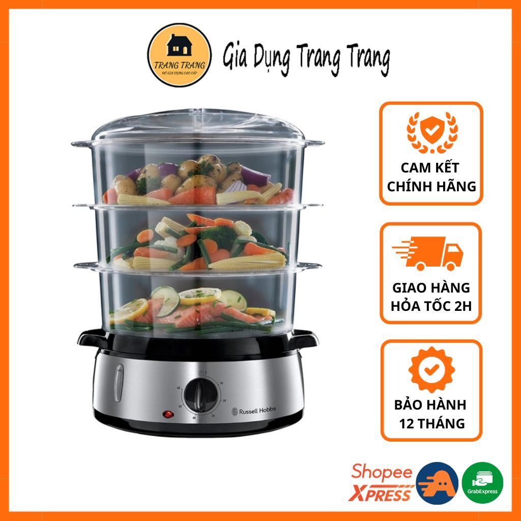 Nồi hấp điện 3 tầng RUSSELL HOBBS 19270-56 [Nhập Đức]