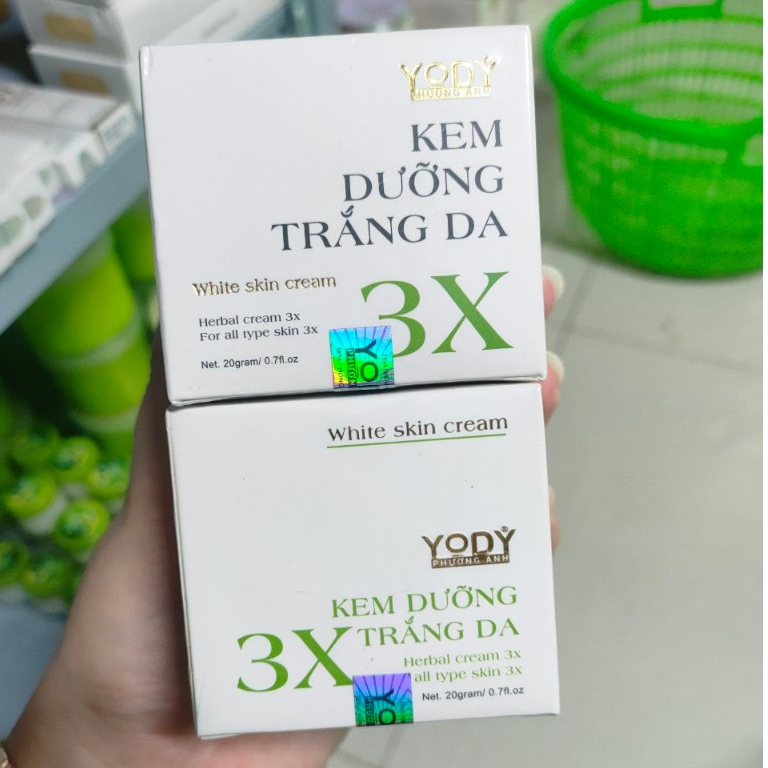 Kem 3X dưỡng trắng da Phương Anh Yody White mẫu mới chính hãng hàng xóa số lô
