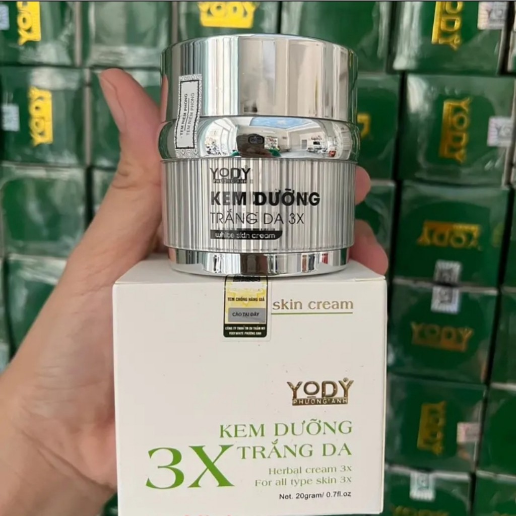 Kem 3X dưỡng trắng da Phương Anh Yody White mẫu mới chính hãng hàng xóa số lô