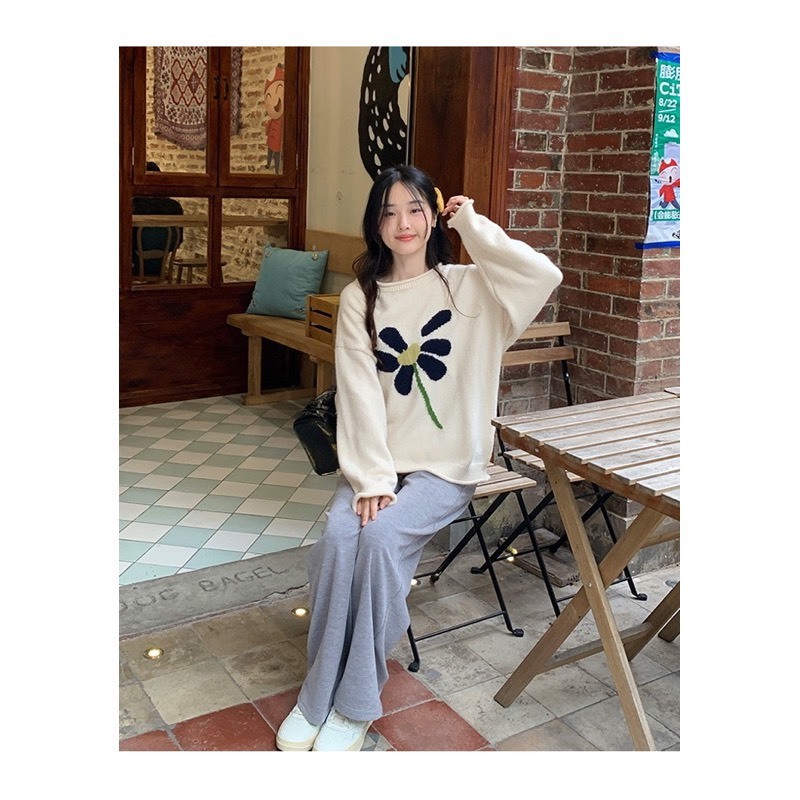 Áo len QC thêu hoa 3 màu siêu xinh