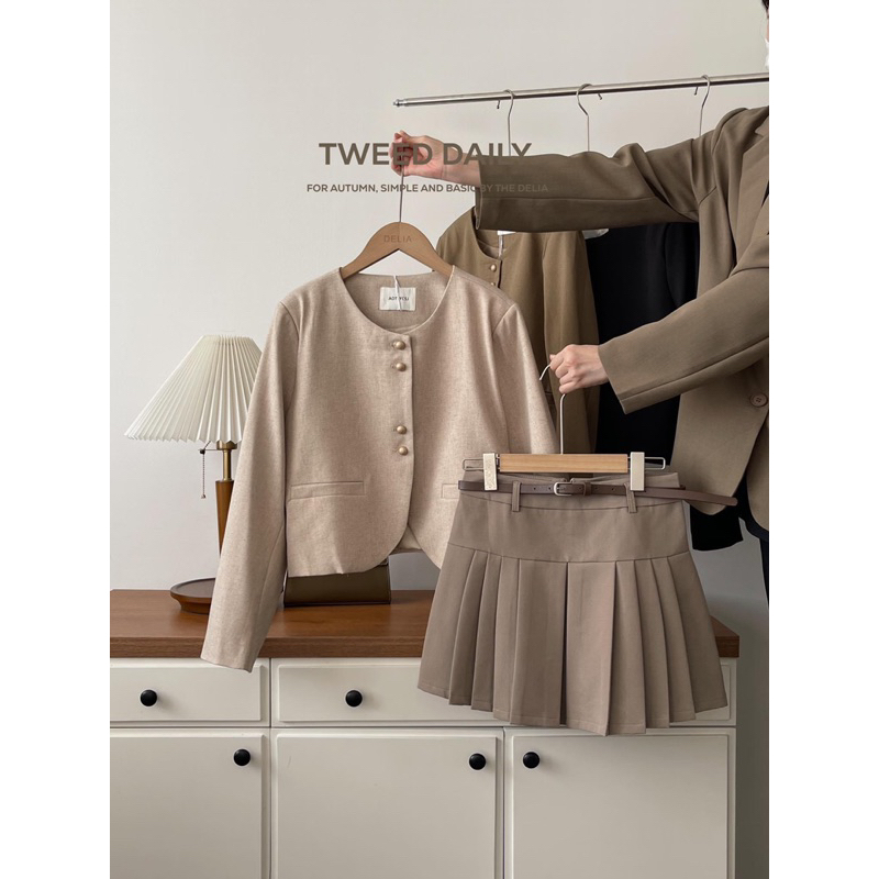 9028  ÁO KHOÁC CỔ TRÒN DÀI TAY 4 CÚC