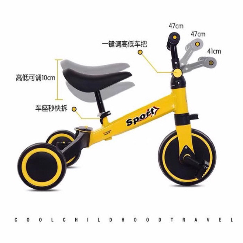 Xe thăng bằng kiêm xe đạp 3 bánh 0152