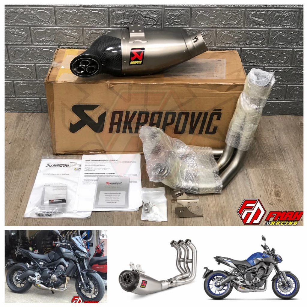 PÔ AKARAPOVIC FULL SYSTEM MT09 TITANIUM CHÍNH HÃNG (-2020)
