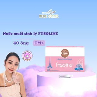( 𝐍𝐡𝐚̣̂𝐩 𝐤𝐡𝐚̂̉𝐮 𝐜𝐡𝐢́𝐧𝐡 𝐡𝐚̃𝐧𝐠 ) Nước muối sinh lý FYSOLINE màu hồng 40 tép vệ sinh mắt, mũi, miệng cho bé