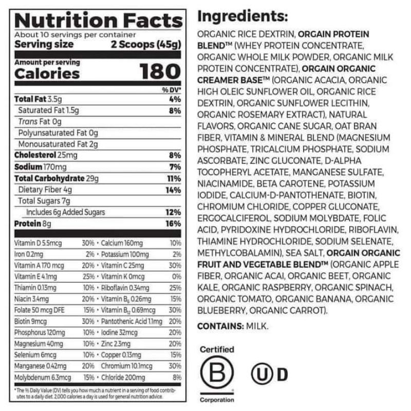 Bột 𝐎𝐫𝐠𝐚𝐢𝐧 𝐊𝐢𝐝𝐬 𝐏𝐫𝐨𝐭𝐞𝐢𝐧 𝐎𝐫𝐠𝐚𝐧𝐢𝐜 cho trẻ em hộp 450g