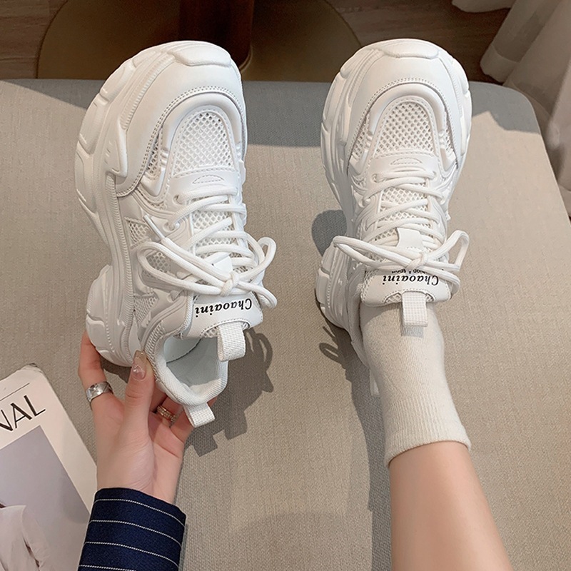 Giày nữ đế cao - giày vải thể thao nữ ST88 2023 thời trang - Giày sneaker độn đế 6cm