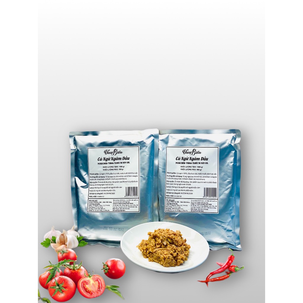 CÁ NGỪ NGÂM DẦU TÚI ZIP FLAKE 1KG VUA BIỂN