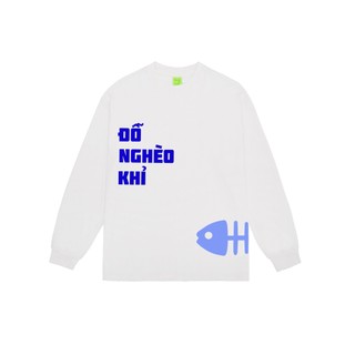 Áo thun tay dài unisex onyou long tee "đỗ nghèo khỉ" lt001