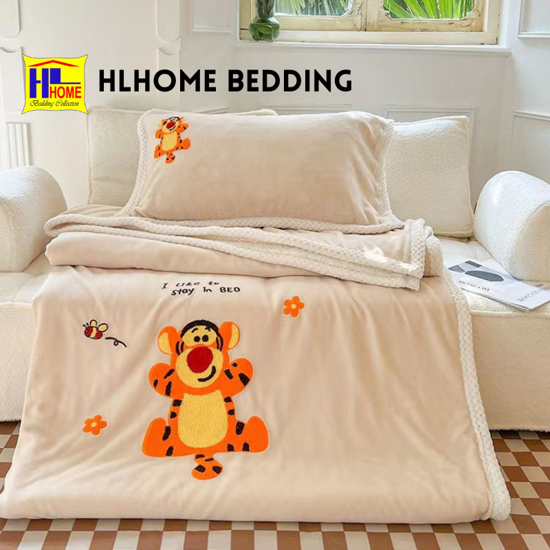 Chăn cừu disney khổ 2m-2m3+ tặng kèm gối thú bông