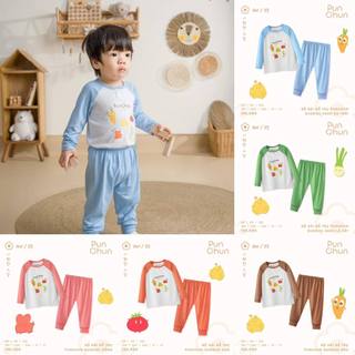 [SALE SIÊU RẺ] Bộ dài tay cotton bổ trụ Buddies cao cấp trẻ em Punchun