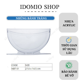 Nhúng Bánh Tráng Nhựa Trong Acrylic Cao Cấp - NTB01