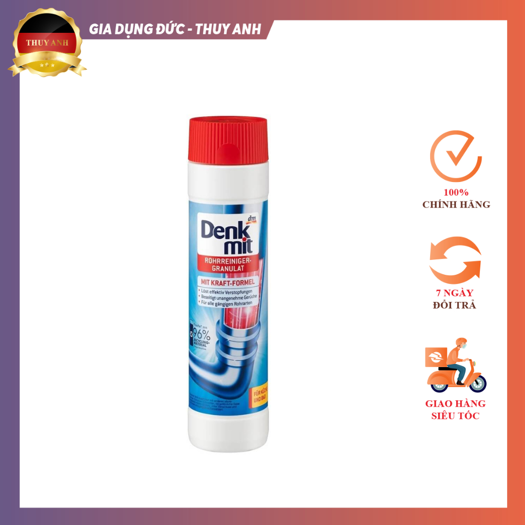 Bột thông cống Denkmit 600g hàng Đức