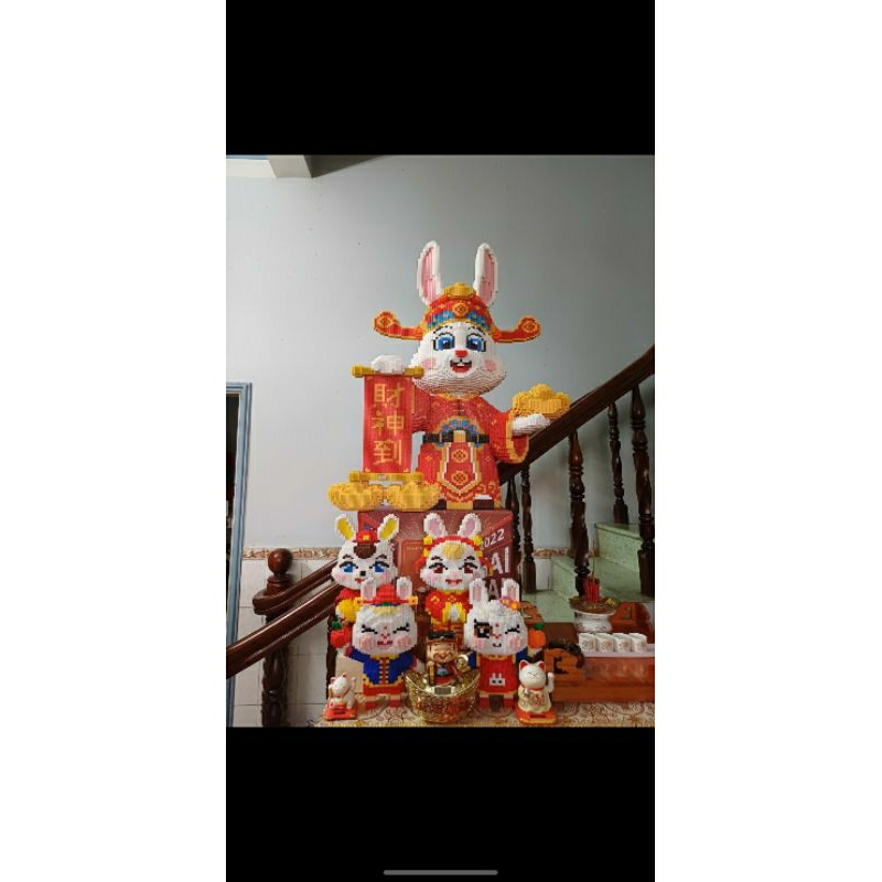 Bộ lắp ráp  Thỏ thần tài cao 50cm 87cm hãng Haicaipin