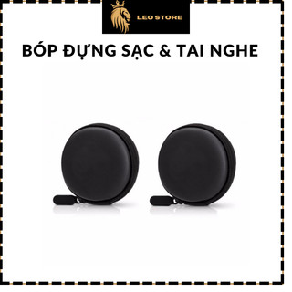 Bóp/Hộp đựng tai nghe và dây cáp sạc hình tròn