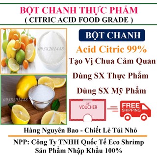 Túi lẻ 1kg bột chanh - axit citric - acid citric 99% - bột tạo vị chua - phụ liệu mỹ phẩm