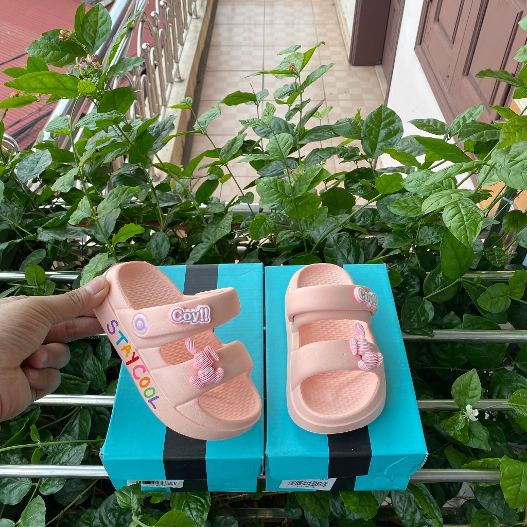 Dép Thỏ siêu nhẹ hai quai mã QN609D HOT 2023 QCCC cho bé từ 2 tuổi đến 15 tuổi