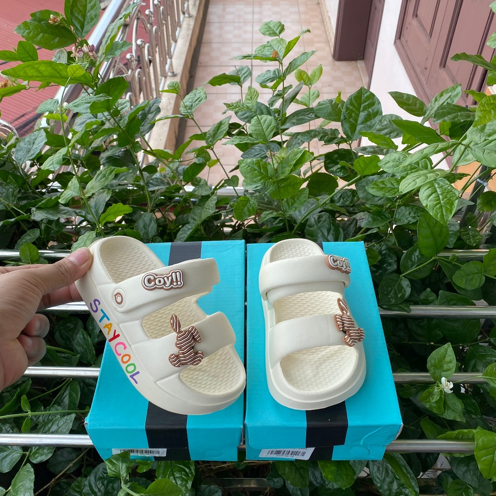 Dép Thỏ siêu nhẹ hai quai mã QN609D HOT 2023 QCCC cho bé từ 2 tuổi đến 15 tuổi