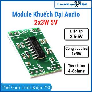 Module mạch khuếch đại âm thanh 2X3W 5V tần số loa 4-8ohms
