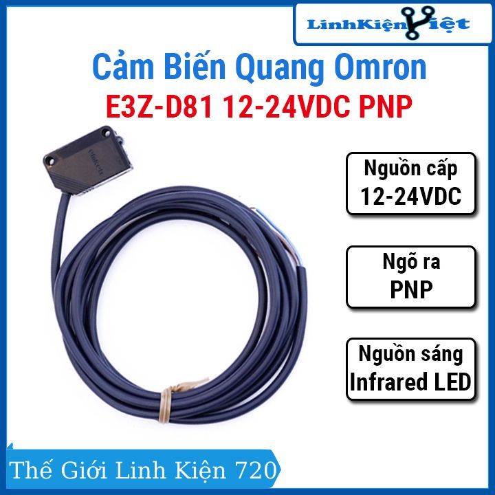 Cảm biến quang Omron E3Z-D81 12-24VDC NPN