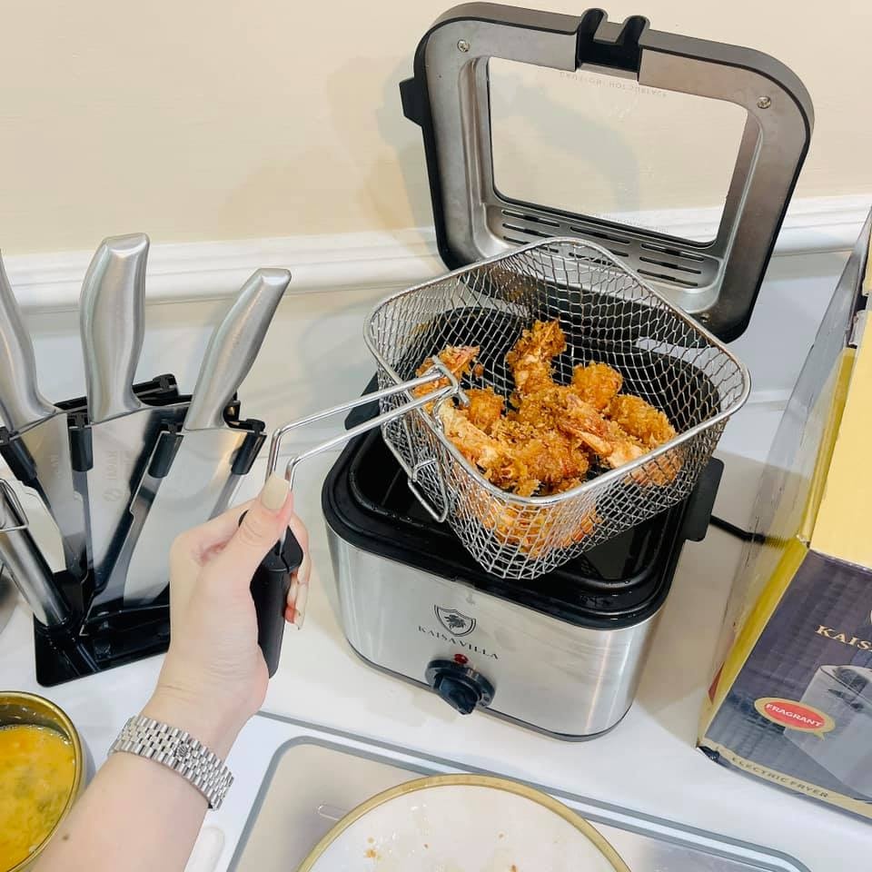 Nồi chiên ngập dầu Kaisa Villa JD8041 công suất 1000W dung tích 2.5L, bếp chiên nhúng điện đa năng tiện lợi