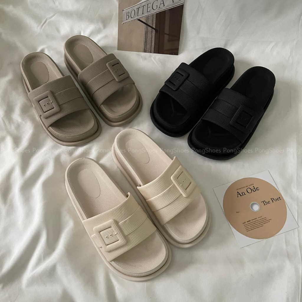 Dép nhựa quai ngang đi mưa PongShoes- Mẫu 1631