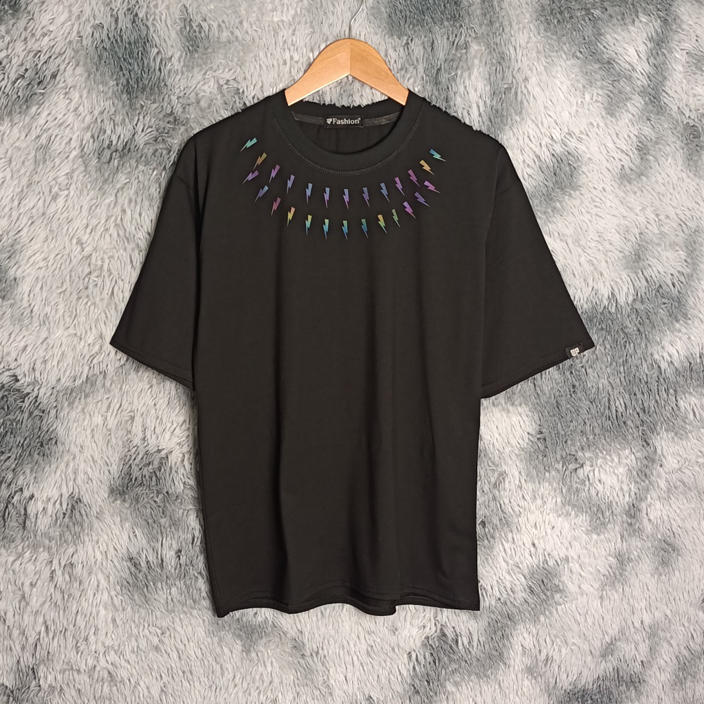 Áo Thun Phản Quang 7 Màu Vòng Cổ, áo phông nam nữ form rộng tay lỡ